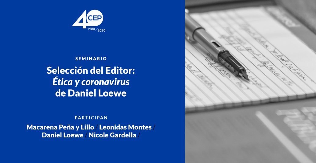 Selección del Editor: «Ética y coronavirus» de Daniel Loewe
