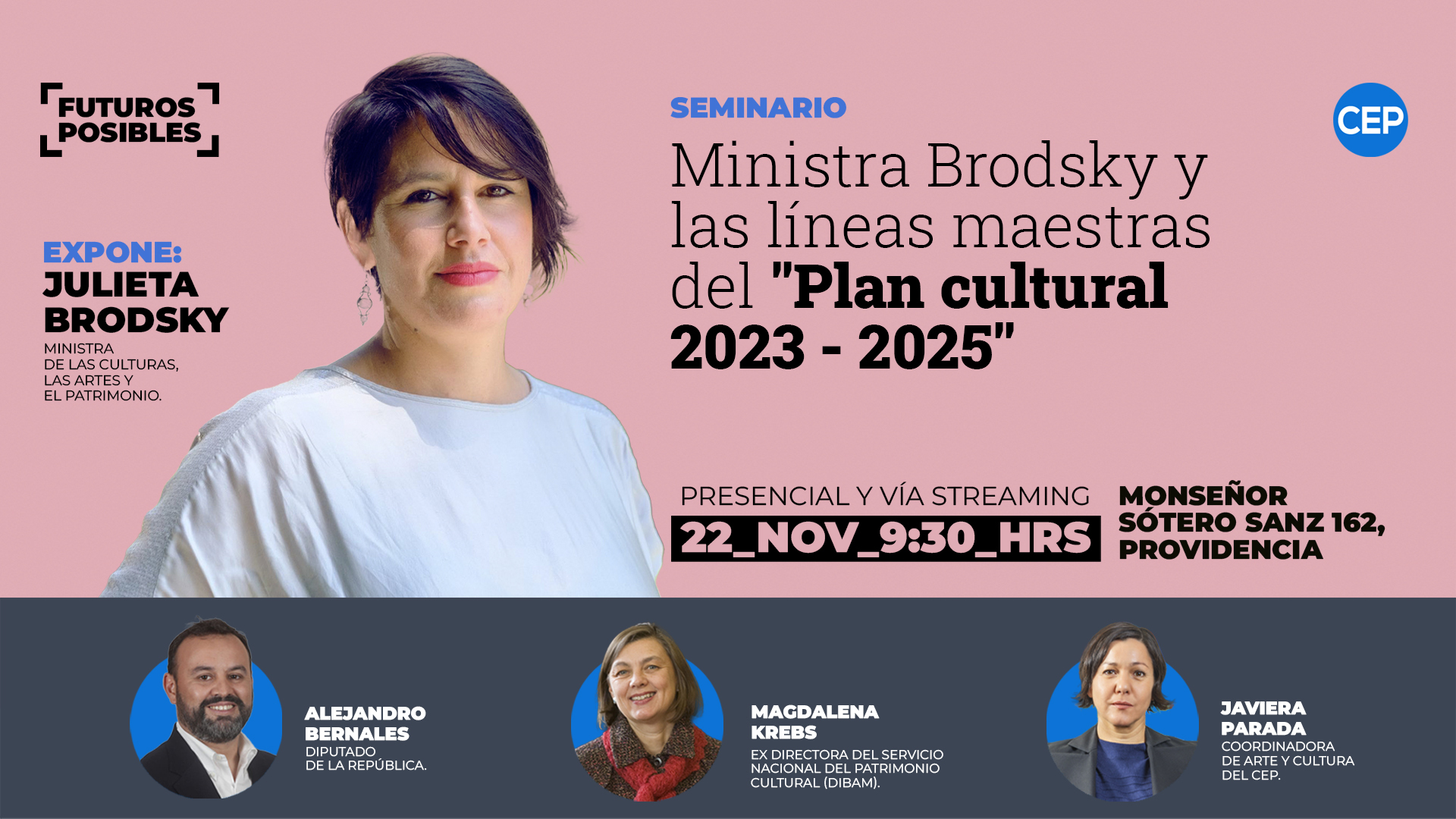 Ministra Brodsky y las líneas maestras del «Plan cultural 2023-2025»