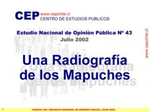 Estudio Nacional de Opinión Pública, Julio 2002. Incluye tema especial: Radiografía de los Mapuches