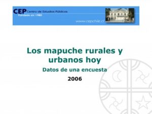 Estudio de Opinión Pública: Los Mapuche rurales y urbanos hoy, Mayo 2006