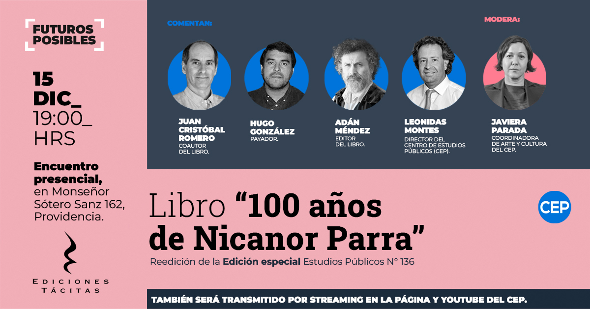 Libro “100 años de Nicanor Parra»