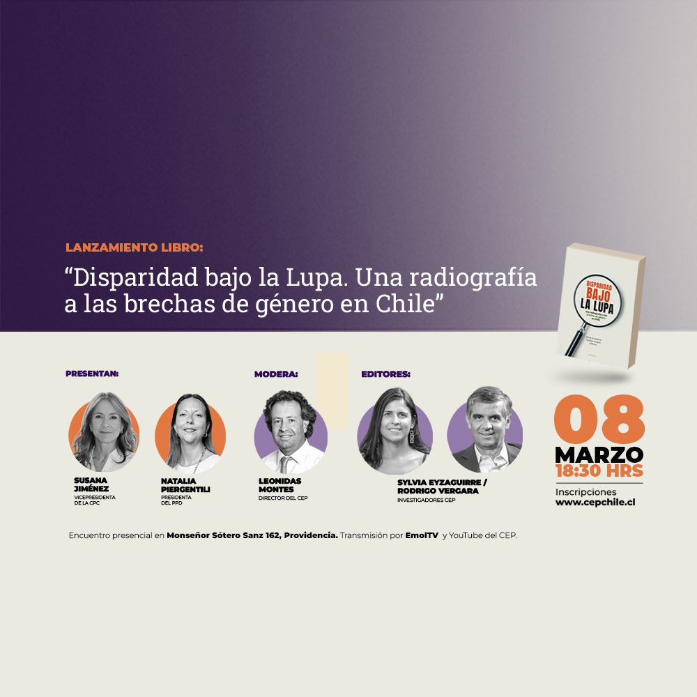 Lanzamiento libro: «Disparidad bajo la Lupa. Una radiografía de las brechas de género en Chile»